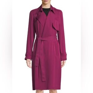 NWT Theory Oaklane 100% Silk Trench Coat